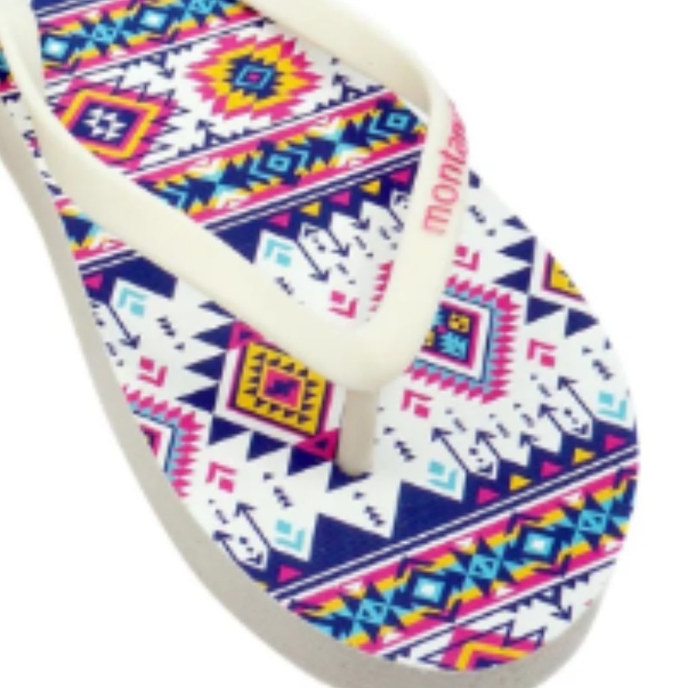 MONTANA WEST Aztec Western Print Flip Flops Sandals S-XL NWT - Picture 2 of 2